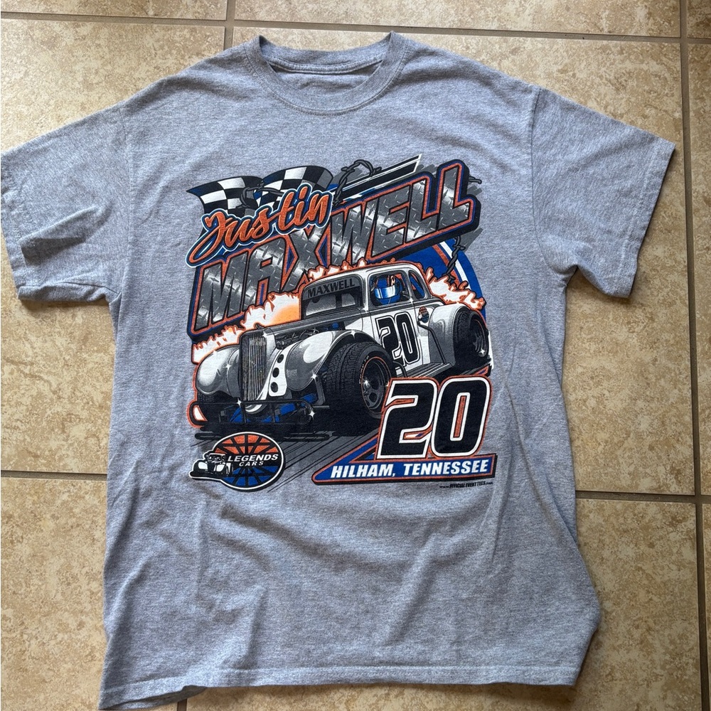 Grey Justin Maxwell Nascar shirt Size large